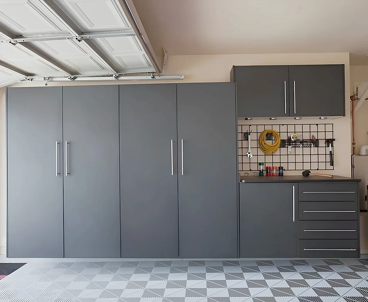Garage storage built and installed by Closet Form, Toronto