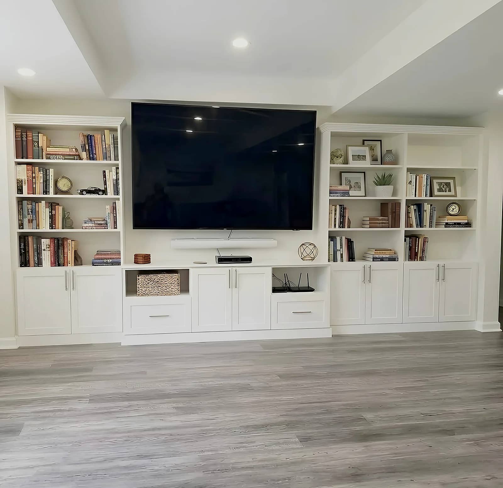 Media centres built and installed by Closet Form, Toronto