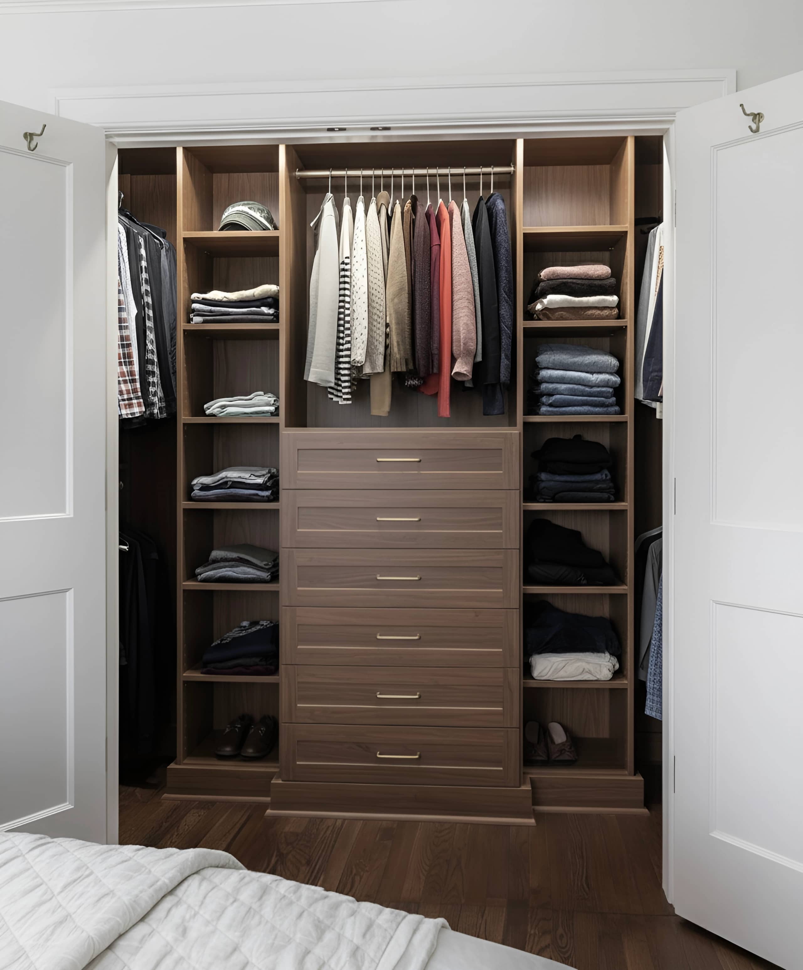 Reach-in closets built and installed by Closet Form, Toronto
