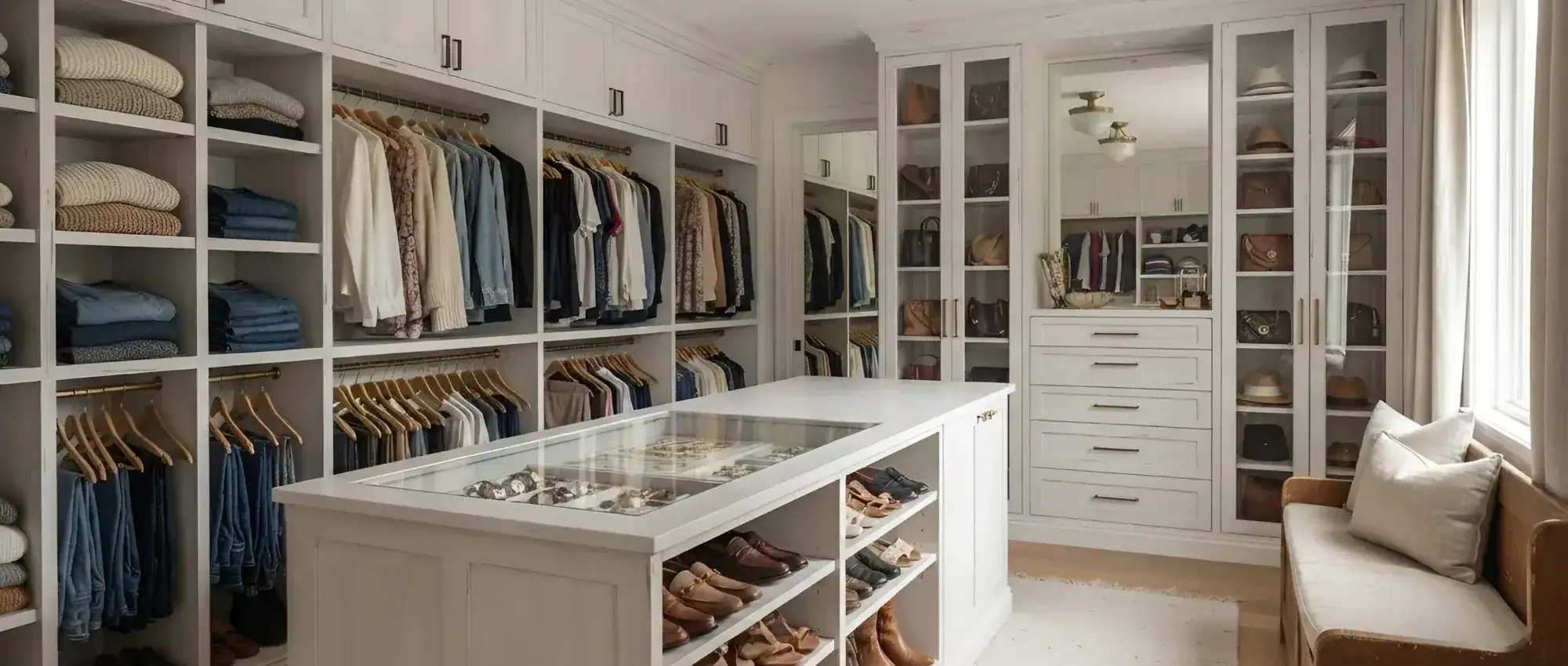 A custom closet built by Closet Form for a Etobicoke home