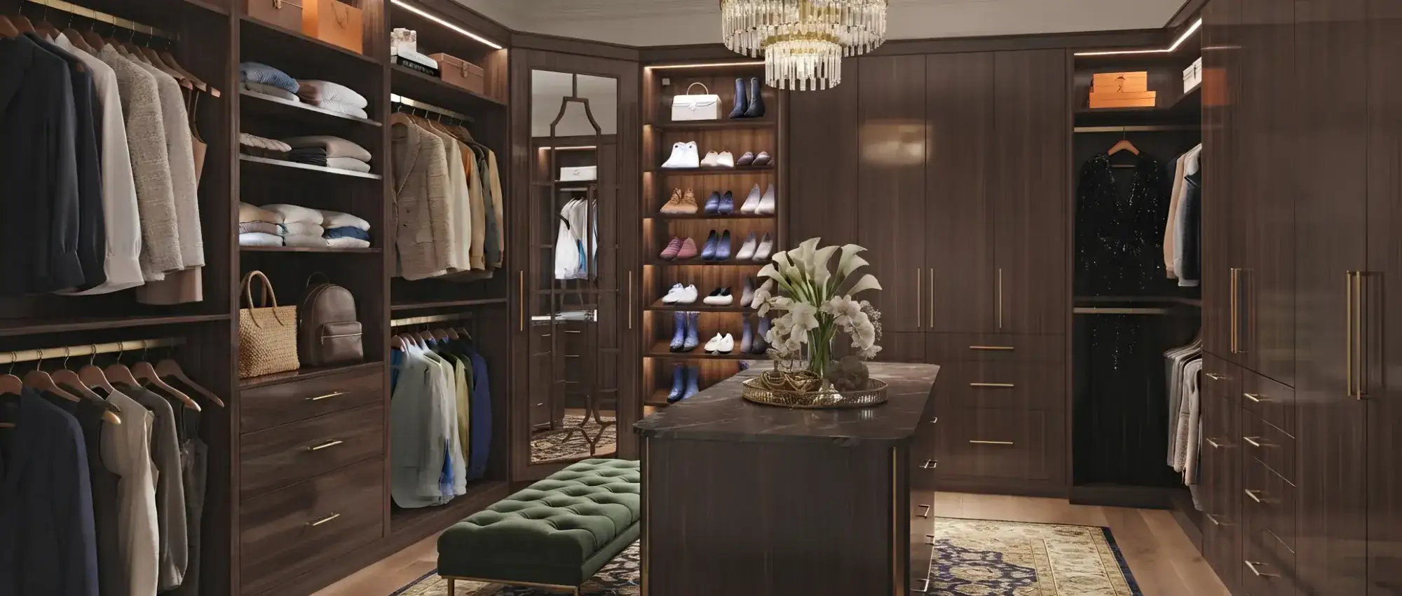 A custom closet built by Closet Form for a Oakville home