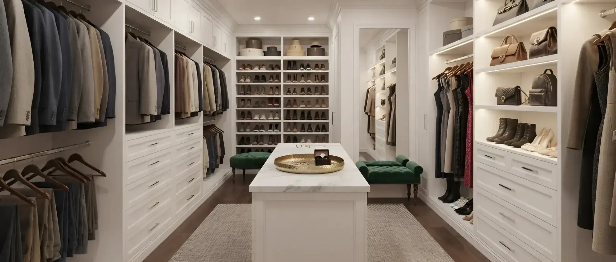 A custom closet built by Closet Form for a Scarborough home