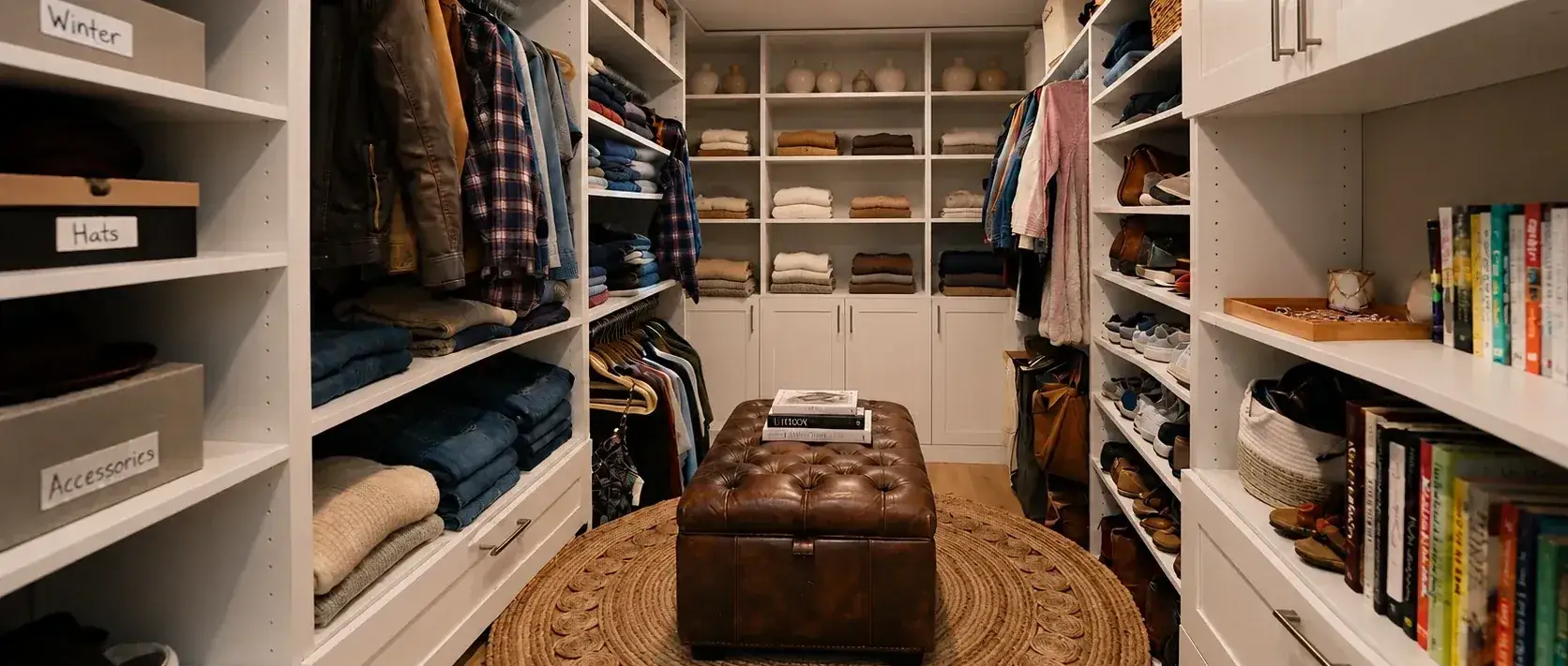 A custom closet built by Closet Form for a Vaughan home