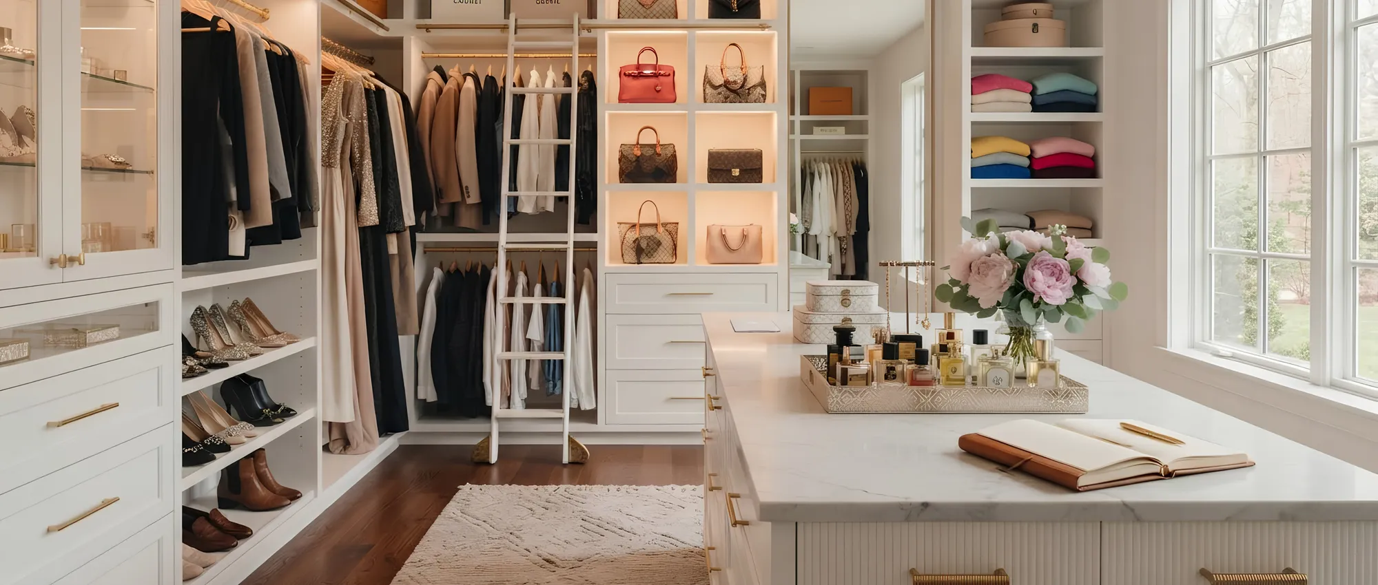 A built-in closet fitted to a Toronto condo bedroom by Closet Form